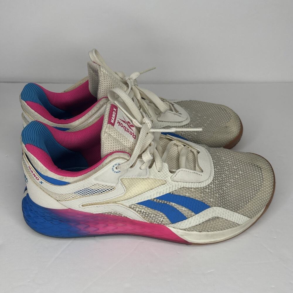 Size 8.5 - Reebok Nano X White Proud Pink Blue W - Picture 3 of 9